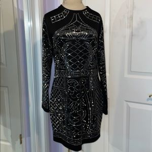 Black studded dress